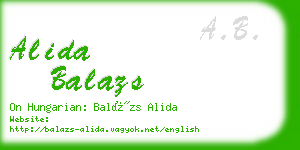 alida balazs business card